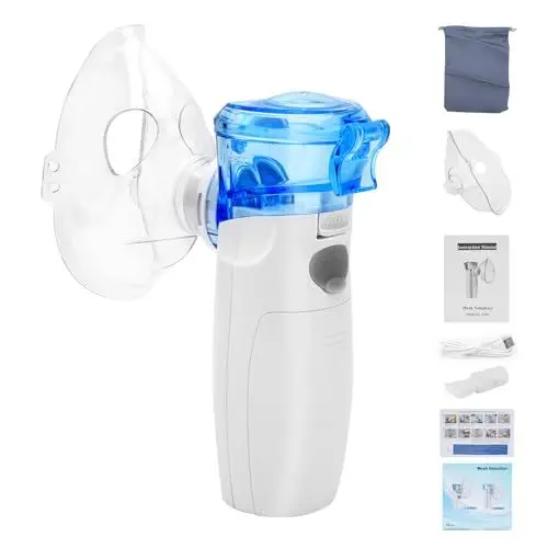 Produktbild: SOSFKIM Inhalationsgerät Kinder & Erwachsene, Leiser Inhalator für Babys, Vernebler Inhaliergerät, Wirksam bei Atemwegserkrankungen, mini Vernebler Inhalierger ä t, geeignet für Familie und Reisen