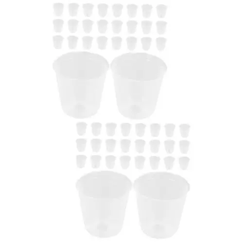 Produktbild: Sosoport 100 STK Kindergarten Cup Blumentöpfe durchsichtige Pflanzentöpfe aus klare Töpfe für Pflanzen Anlage Sämlingstopf transparente Tasse pp