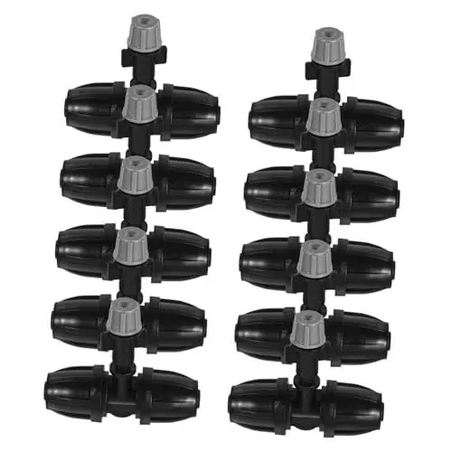 Produktbild: Sosoport 10St Düse Teile des Tropfbewässerungssystems Tropfbewässerungssets Gartenbewässerungsset Bewässerungszubehör Tropfbewässerungs-T-Stück Tropfbewässerung mit Widerhaken pp Black