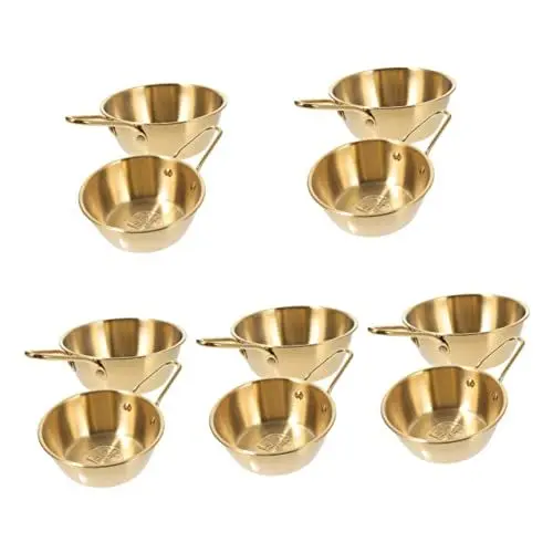 Produktbild: Sosoport 10 STK Campingschüssel Jahrgang Weinbecher Kompakte Makgeolli-schüssel Multifunktions-wasserbecher Saucenbecher Aus Metall Campingbecher Aus Metall Tauchen Edelstahl 304 Sushi