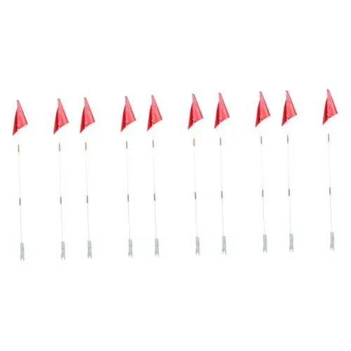 Produktbild: Sosoport 10 STK Fahrradfahnenmast Verschleißfeste Fahrradfahne Fahrradfahnen Mit Stange Zur Fahrräder Fahnenmast Sicherheitsfahne Für Fahrrad Fahrrad-Flagge Rot Glasfaser