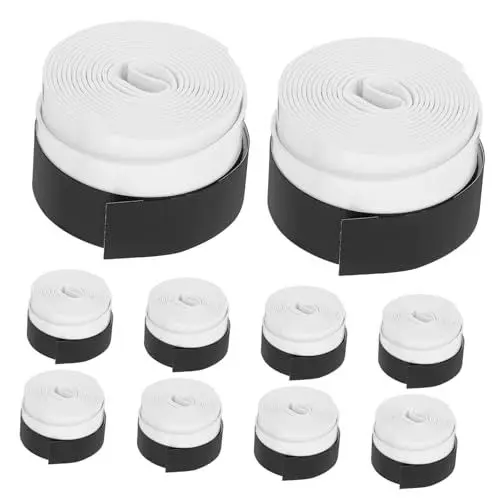 Produktbild: Sosoport 10st Tennis-griffband Tennisschläger Racquetball-griffband Schlägergriff Overgrip Für Squashschläger Schlägerverpackungsbänder Schlägerband Kind Weiß Schlägertasche Schlagloch