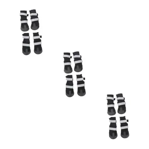Produktbild: Sosoport 12 STK Haustier-Hundeschuhe hundepfote Hunde pfotenschutz Hundestiefel für kleine Hunde Winterschuhe für Hunde Schneestiefel Hund warme Stiefel Haustier Hund Winterschuhe der Hund