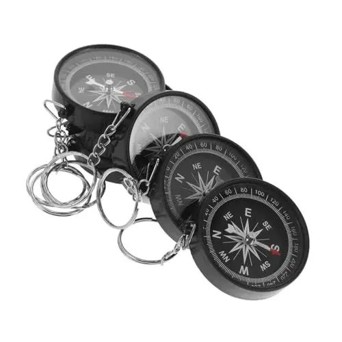 Produktbild: Sosoport 12 STK Schlüsselanhänger Hängend Keychain Gastgeschenke Für Kinder Kompass-schlüsselanhänger Geschenke Für Männer Mini-kompass Kompass Für Plastikbehälter Reisen Hochzeit