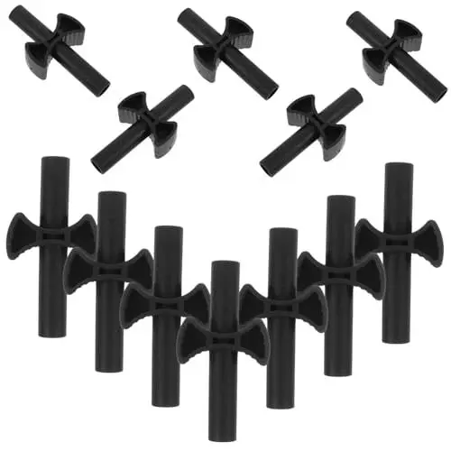 Produktbild: Sosoport 12 Stück Kinder Trampolin Zubehör Ersatz Trampolin Teile Trampolin Gehäuse Stangenscheiben Spaltabstandshalter Für Trampolin Outdoor Trampolin Abstandshalter Abs Schwarz