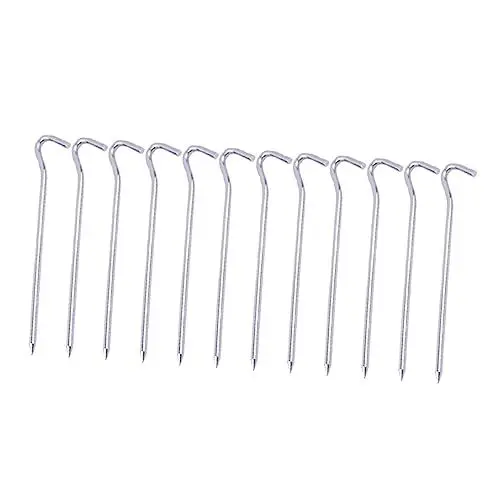Produktbild: Sosoport 12st Zeltstangen Colodol Silber Stepper Für Die Übung Gartenpfähle Mit Haaren Für Männer Outdoor-ausrüstung Gartendekoration para Jardin Handwärmer Plüschtier Runden Zubehör