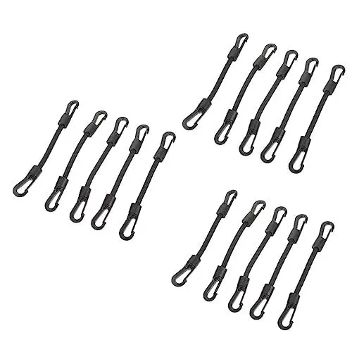 Produktbild: Sosoport 15 STK Elastische Seil Haken Bungee-Kabel Schockschnüre Verstellbare Bungee-seile Kajak-Bungee-Seil Befestigungsgurte Für Kajaks Kurzes Bungee-Seil Schnüren Outdoor-Produkt Pom
