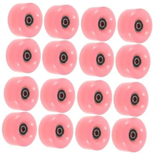 Produktbild: Sosoport 16 Stück Rollschuh-Rollschuh-Räder Skateboard-Räder Skate-Zubehör Kinder-Skate-Reithose Rad-Ersatz-Skating-Rad Rollschuhe Longboard-Rad Metall Rosa Kind