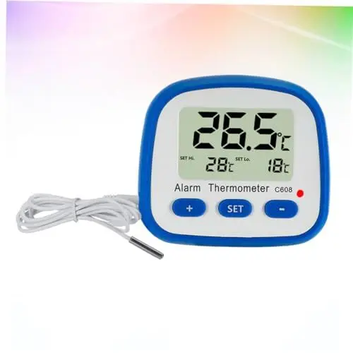 Produktbild: Sosoport C608 Großbildthermometer Für Und Kühlschrank Digitales Thermometer Mit Hoch/niedrig Für Den Innen- Und Außenbereich Keine Batterie Erforderlich