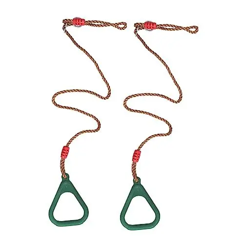 Produktbild: Sosoport 1 Paar Ringschaukel Ausbildung Indoor-kinderschaukel Klettergerüst Fitness-ringband Kinderbar Outdoor-trainingsgeräte Übungsgriffe Kinder Drückstangen Fahrradachsmutter Hölzern