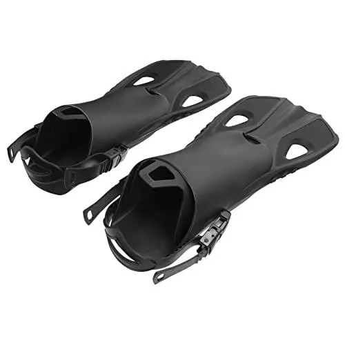 Produktbild: Sosoport 1 Paar Schwimmflossen Kurze Blattflossen Taucherflossen Flipper in Reisegröße Schwimmende Flossen Trainingsflossen Schwimmen Schnorchel Ausrüstung Zubehör Gummi Mann Voller Fuß