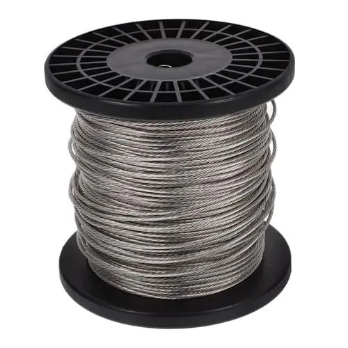 Produktbild: Sosoport 1 Rolle elektronische Zaunlinie Mählinie Zubehör für Gartenzäune elektrischer Zaundraht Elektronischer Zaundraht Zaunzubehör Unkraut Zubehör Aluminium-Magnesium-Legierung Silver
