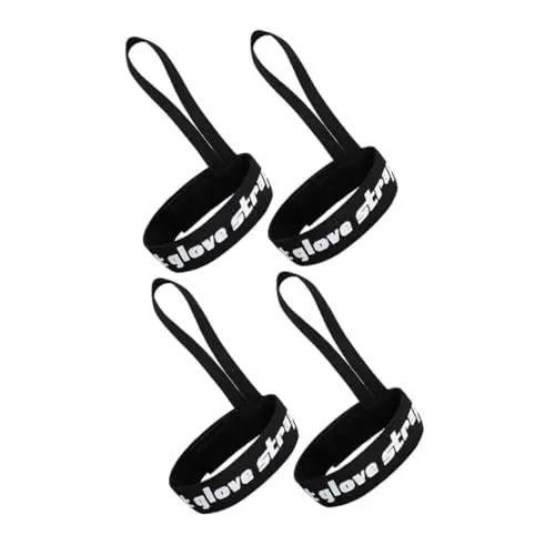 Produktbild: Sosoport 1 Satz 1 Set Skihandschuhe Winterhandschuhe Winterzubehör Damen Handschuhhalter Snowboard Zubehör Kamera Lanyard Sport Handschuhriemen Ski Zubehör Schwarz 4 Stück