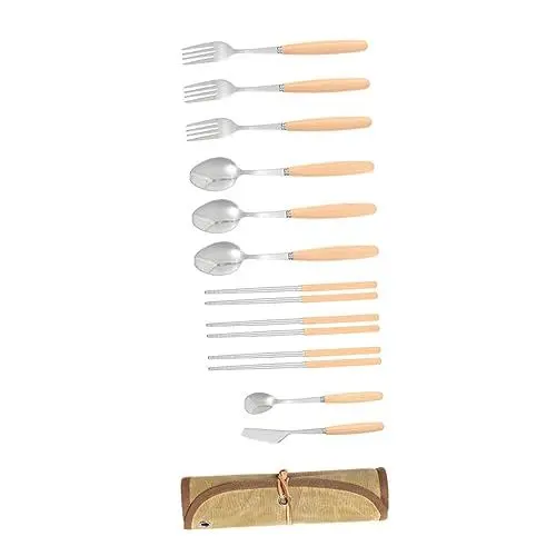 Produktbild: Sosoport 1satz Edelstahl Campingbesteckset Teiliges Tragbares Geschirrset Mit Multifunktionalen Utensilien Für Camping Und Outdoor-aktivitäten Langlebig Und Einfach Zu Reinigen Für