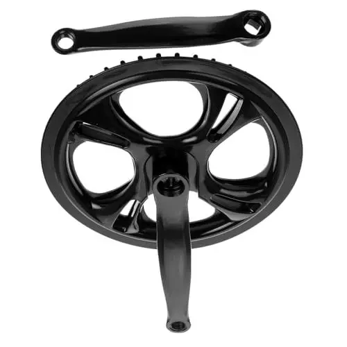 Produktbild: Sosoport 1 Satz Fahrradkettenrad Mountainbike Kettenblatt Einzelgeschwindigkeit Kurbel Fahrradkurbelset Fahrradkurbel für Kinderfahrräder Fahrradkurbeln Fahrrad Kurbeln Eisen Black
