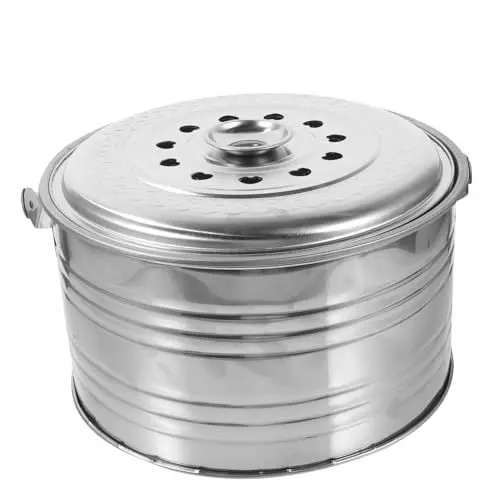 Produktbild: Sosoport 1 Satz Holzkohleöfen aus Edelstahl Camping grillkocher Campingkocher Holzkohlegrill tragbarer Herd BBQ-Tool Grillrost für Lagerfeuer Schreibtisch Kohleofen Kohleclip Brenner
