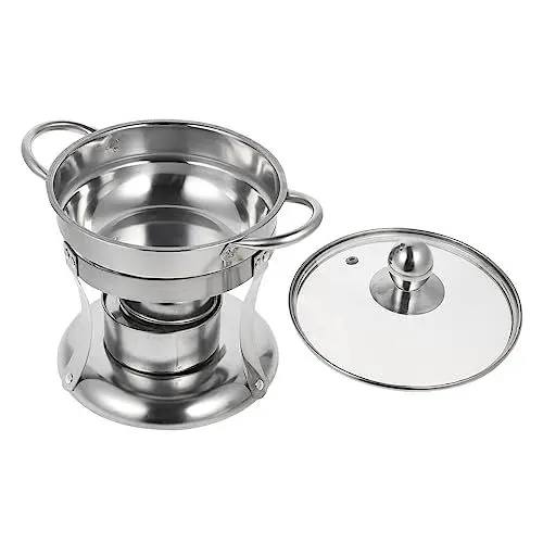Produktbild: Sosoport 1 Satz Kleiner Heißer Topf Camping-kochgeschirr Kochutensilien Aus Edelstahl Suppentopf Aus Edelstahl Selbstbedienungs-hot Pot Campingkocher Rostfreier Stahl Feuer Kessel Dampf