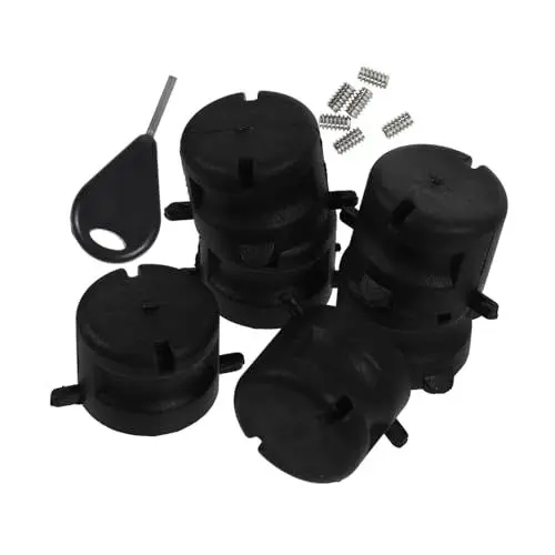 Produktbild: Sosoport 1 Satz Paddelbrett-heckruder-rillenbasis Sup-paddel Manometer Für Pool Paddleboards Aufblasbar Sup-Board Ersatzflosse Mini Luftpumpe Paddelbrett Flosse Ballonpumpe Black Plastik