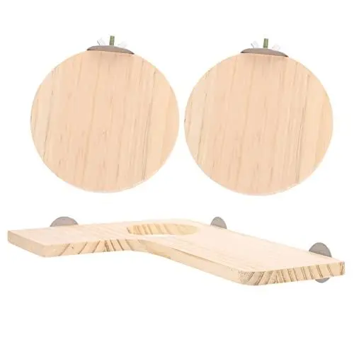 Produktbild: Sosoport 1 Satz Papageienbarsch Hamstergehege natürliches Käfigpedal Papageienstandplattform nager zubehör holzspielzeug Springständer für Chinchillas Eichhörnchen Springender Stand hölzern