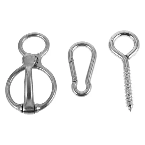 Produktbild: Sosoport 1 Satz Pferdeseil Aus Edelstahl Kette Für Pferde Reitpferd Pferdeseiltraining Geschirr Für Pferd Hufglocken Für Pferde Pferdehalfter Halfter Für Pferde Silver Rostfreier Stahl