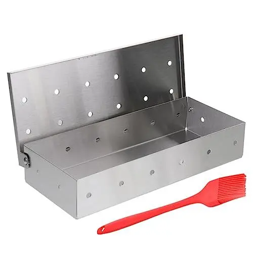Produktbild: Sosoport 1 Satz Raucherbox Outdoor-Zubehör Bürste zum Braten von Fleisch Herdplatte grill für herd Speiseölpinsel Gas Grillölbürste Grillwerkzeug draussen rauchig BBQ-Box Rostfreier Stahl