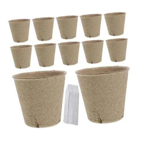 Produktbild: Sosoport 1 Set Töpfe Atmungsaktive Töpfe Garten Kinderzimmer Topf Kindergarten Wachstöpfe Pflanzenzubehör Pflanzentöpfe Mit Drainage Kindergarten Pflanzgefäß Papier Pflanztöpfe