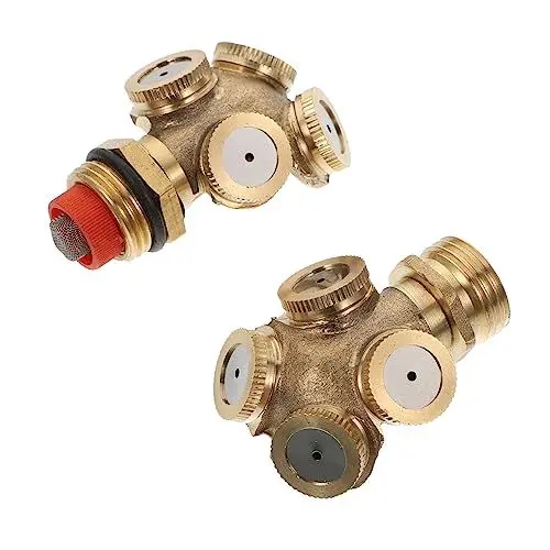 Produktbild: Sosoport 2St 4-Loch-Sprinklerdüse spritztülle sprühkreide Schlauch düse Heavy Duty Tropfbewässerungsarmaturen Wasserschlauchtülle Rasen-Farm-Sprühgerät Rasensprenger Wasser streuen rotieren