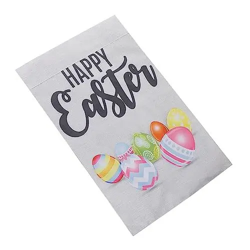 Produktbild: Sosoport 2St Banner Türdekoration Osterfahnen garten fahnen garten Gartenfahnen für draußen Flaggen Ornament Frühlingsgartenfahnen Parteifahne doppelseitig Dekorationen schmücken Polyester