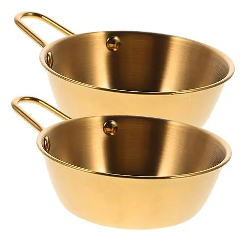 Produktbild: Sosoport Stabiles Camping Schüssel Set 2-teilig Edelstahl Klappbar Für Weinbecher Wasserschale