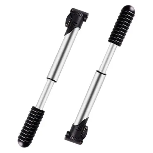 Produktbild: Sosoport 2St Fahrradpumpe Mini-Reifenpumpe Mountainbike Luftpumpe Basketball Luftpumpe Luftballonpumpe Luftpumpe für Fahrräder Handpumpe Minipumpe Fahrrad Luftpumpe Rostfreier Stahl Black