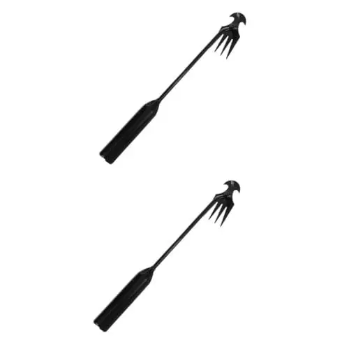 Produktbild: Sosoport 2St Garten Unkrautstecher pflanzenpflege unkrautvernichter unkrautentferner unkrautentfernung Gartengeräte manueller Hand-Jäter jäten werkzeuge gartenarbeit Rostfreier Stahl Black