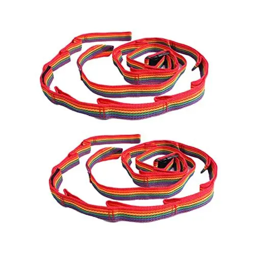 Produktbild: Sosoport 2St buntes Schlüsselband Gänseblümchenband Wäscheleine im Freien Camping Nylon Schnur nylonseil Seil zum Aufhängen der Lampe Daisy-Chain draussen Lanyard hängende Dekoration