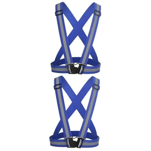 Produktbild: Sosoport 2St elastische Sicherheitsweste laufweste reflektorweste Joggingweste Running Vest Warnweste reflektierende Weste verstellbare Sicherheitsweste reflektierende Sicherheitsweste