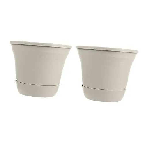 Produktbild: Sosoport 2St fauler Blumentopf blumentöpfe mit wasserspeicher plastiktisch blumtöpfe Wasserspeicherung Blumentopf blumenkübel blumenbank Perlmutt Container Wassertank Sämlingstopf Pflanze