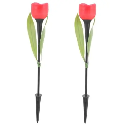 Produktbild: Sosoport 2 Stücke Solar Garten Lichter Solar-powered Blume Lichter Outdoor Landschaft Lampe Für Garten Balkon