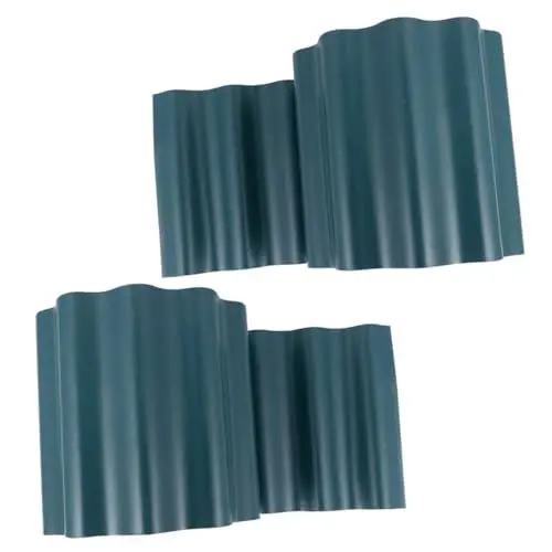 Produktbild: Sosoport 2 Rollen Geländer für Gartenrasen langlebiger Zaun Rasen Blumenbeete Zaun Hofzaun Gartenzaun Dekoration Rasenbegrenzung Gartenzaun aus Kunststoff Zaundekoration Plastik Dark Green
