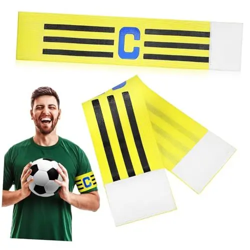 Produktbild: Sosoport 2 STK Sportarmbänder für Fußball verstellbare Spielerbänder Armband Kinder Fussball Fußball Ball Fußbälle Kapitänsarmbänder für Fußball tragbare Sportarmbänder Mannschaft Abzeichen