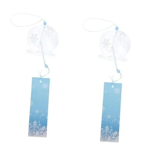 Produktbild: Sosoport 2 STK Windspiele aus Glas Windspiele für draußen Good Mood Blutkapseln Mund Glückssegen Windspiel Außendekorationen weihnachtsdeko einzigartiger Windspiel-Anhänger Windglocke fein