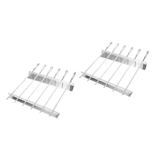 Produktbild: Sosoport 2 Sätze Grillrost Aus Edelstahl Griddle-grill Außengrill Campinggrill Grillroste Grillständer Im Freien Gartengrill Grillspieß-set Aus Edelstahl Hähnchengrillrost Rostfreier Stahl