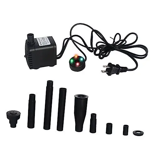 Produktbild: Sosoport 2 Sätze Tauchpumpe Für Fischbecken Wasserpumpe Vogelbadpumpe Gartenbrunnenpumpe Springbrunnenpumpe Abs Umwälzpumpe Draussen