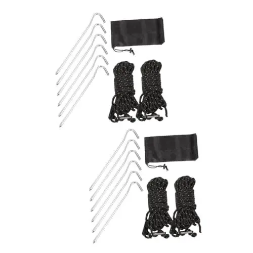 Produktbild: Sosoport 2 Sätze Zeltpflöcke für den Boden zeltzubehör zubehör für zelte Zeltanker Outdoor Gear Camping zubehör Zeltspitzen Campingzelt Hering Hamsterkäfig Heringe Robuster Zelthering Seil