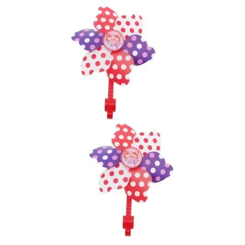 Produktbild: Sosoport 2 Sets Kinder Kinderwagen Zubehör Windmühle Spielzeug Gartenparty Windrad Kinder Windmühle Fahrrad Lenker Windrad Roller Windrad Whirligig Windmühle Spielzeug Bunter Kunststoff