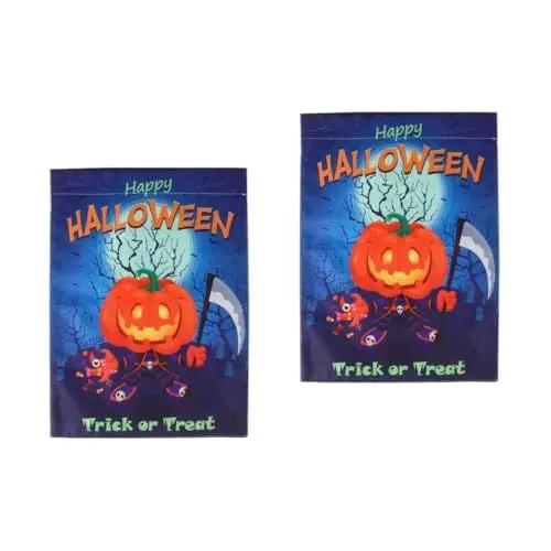 Produktbild: Sosoport 2 Stück Halloween-festivalflagge Leinen-gartenflagge Mit Geister- Und Kürbis- Für Hofdekoration Hausflagge Flagge