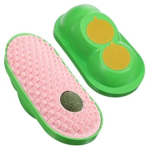 Produktbild: Sosoport 2 Stk Katzenminze Spielzeugball Katzenminze Bälle Katzenkratzer Mit Katzenminze Katzenspielzeugball Katzenminze Wandball Katzenwandbürste Wandkratzer Für Katzen Abs Rosa