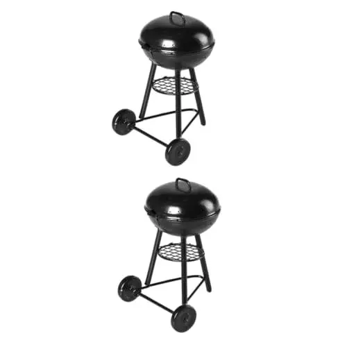 Produktbild: Sosoport 2 Stück Mikro Landschafts Grill Dekoration Mini Landschafts Dekoration Metall Grill Herd Miniatur Landschafts Herd Puppenhaus Zubehör Miniatur Herd Mini Grill Ornament Mini