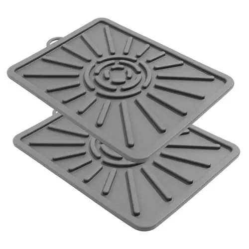 Produktbild: Sosoport 2 Stück Ofen Seitengitter Pad Utensilienhalter Grillmatte Grillpfanne Spachtelmatte Grill Seitenregalmatte Hitzebeständigkeits Pad Grillzubehör Grillmatten Für Außengrill
