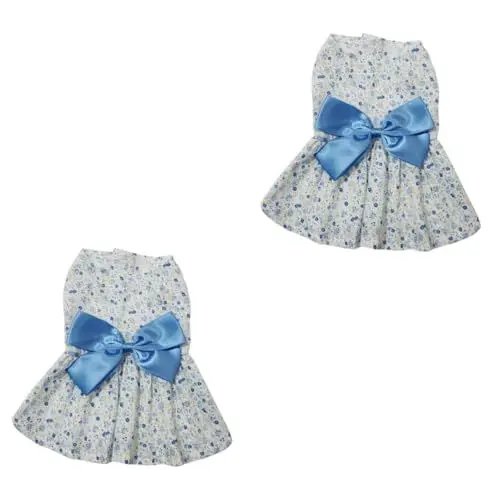 Produktbild: Sosoport 2 Stück Party Hundetuch Haustier Partykleidung Haustier Kleidung Kleid Für Hund Haustier Rock Hunde Outdoor Kleidung Blau