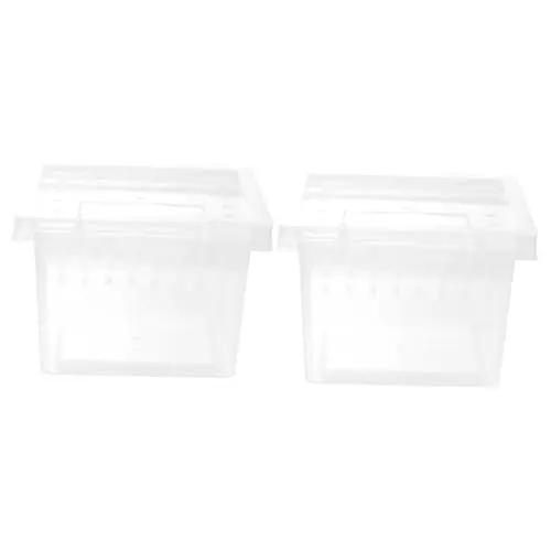 Produktbild: Sosoport 2er-Box Aufzuchtbox Für Insekten Spinnen-vogelspinne-gehäusetank Reptilienträger Spinnengehege Haustierzaun Brutbehälter Für Eidechsenkäfige Reptilienterrarium Transparent Plastik