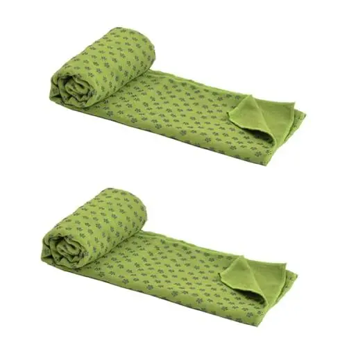 Produktbild: Sosoport 2st Faltbare Yogamatte Fitnessmatte Handtücher Fürs Fitnessstudio Dicke Trainingsmatte Decke Für Decke Werfen Mikrofaser-waschlappen Yoga-baumwolldecke Yoga-Handtuch Verlängern