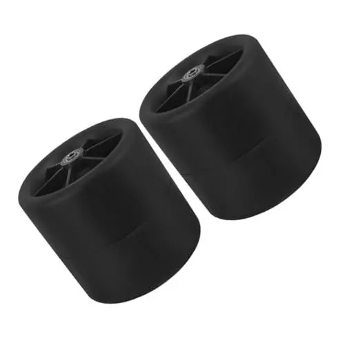 Produktbild: Sosoport 2st Mobiles Faules Auto Räder Für Gartensitze Gartensitzräder Zum Jäten Arbeitsstuhlrad Räder Für Gartenkarren Rollendes Gartenhockerrad Rollende Hockerräder Gummi Black